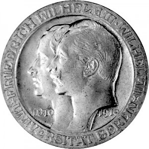 3 Mark Kaiserreich Jahrhundertfeier Univesität Berlin 15g Silber - 1910 3 Mark Kaiserreich Jahrhundertfeier Univesität Berlin 15g Silber - 1910