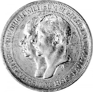 3 Mark Kaiserreich Jahrhundertfeier Univesität Breslau 15g Silber - 1911