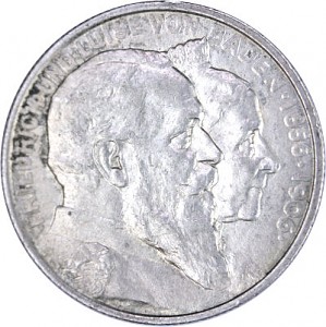2 Mark Kaiserreich Friedrich und Luise 10g Silber - 1906