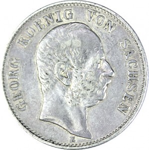 2 Mark Kaiserreich Georg Koenig von Sachsen 10g Silber (1903, 1904)