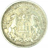2 Mark Kaiserreich Freie Hansestadt Hamburg 10g Silber (1876 - 1888)