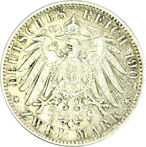2 Mark Kaiserreich Freie Hansestadt Hamburg 10g Silber (1892 - 1914)