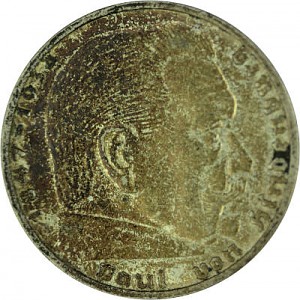 2 Reichsmark Hindenburg mit HK 5g Silber (1936 – 1939) B-Ware
