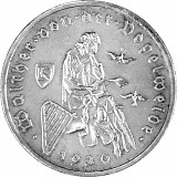 3 Reichsmark Weimarer Republik Walther v.d. Vogelweide 7,5g Silber - 1930