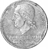 3 Reichsmark Weimarer Republik Gotthold E. Lessing 7,5g Silber - 1929