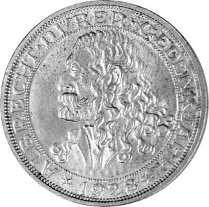 3 Reichsmark Weimarer Republik Albrecht Dürer 7,5g Silber - 1928