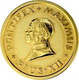 Medaille Pontifex maximus Pius XII 7,15g Gold