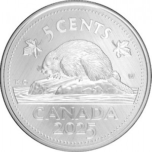 5 Cent Kanada Biber 31,39g Silber 2025
