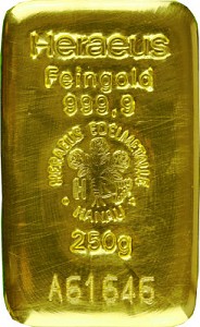 Goldbarren 250g - Heraeus