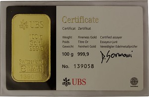 Goldbarren 100g - verschiedene Hersteller