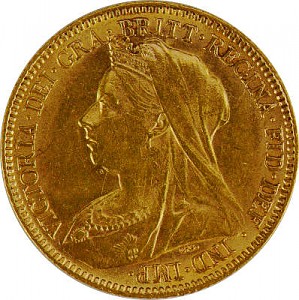 1/2 Pfund Sovereign Victoria Schleier 3,66g Gold