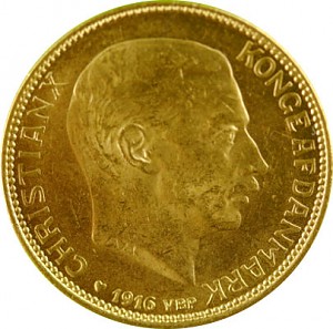 20 Dänische Kronen - Christian X. 8,06g Gold