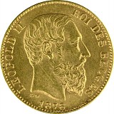 20 Belgische Francs Leopold II. 5,81g Gold