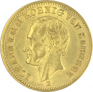 20 Mark Johann König von Sachsen 7,16g Gold - 1873