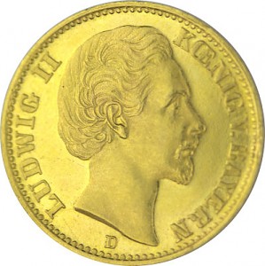 20 Mark Ludwig II König von Bayern 7,16 Gold (1874 - 1878) 20 Mark Ludwig II König von Bayern 7,16 Gold (1874 - 1878)
